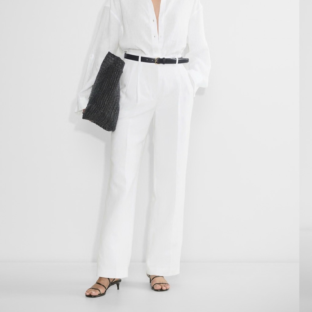 Aritzia effortless pant White Linen Women's Pants